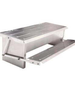8L Automatic Chook Chicken Feeder Poultry Auto Treadle Aluminium Metal Coop