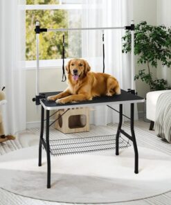 Adjustable Pet Grooming Table for Australian Cattle Dog, Foldable