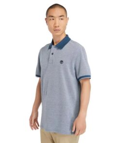 Af Tfo Logo Oxford Short Sleeve Polo Blue