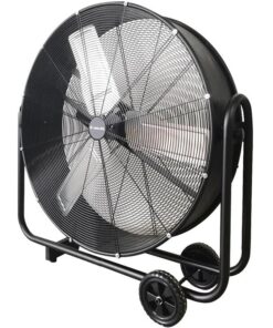 BAUMR-AG 36" 914mm Industrial Mobile Floor Drum Fan, 290W Brushless Motor, Tilting, Large, Commercial, Heavy-duty Frame, EESS Certified