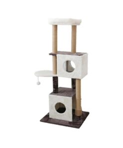 CATIO Deluxe Multi-Function Three-Level Dual Cat Scratching Tree 141cm
