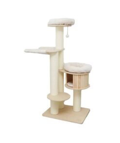 CATIO VINTAGE Solid Wood Cat Climbing Tree Post Scratcher 176cm