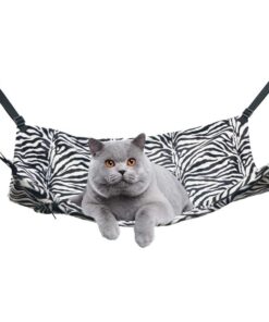 Cat Hammock Warm Fleece Bed Swinging Hanging Pet Nest Rest Cage Kitten Puppy Toy