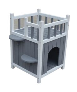 Cat Shelter Condo with Escape Door Rabbit Kitty Dog House Cave