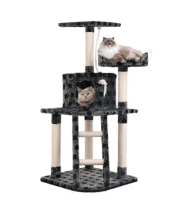 Cat Tree 120cm Tower Scratching Post Scratcher Trees Bed Wood Condo Toys Bed