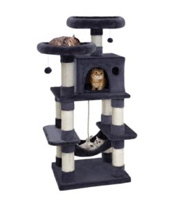 Cat Tree 145cm Tower Scratching Post Scratcher Wood Condo House Large Bed