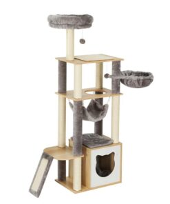 Cat Tree 152cm Tower Scratching Post Scratcher Wood Bed Condo Toys House Ladder