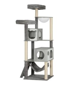 Cat Tree 178cm Tower Scratching Post Scratcher Wood Bed Condo House Wooden Ladder
