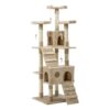 Cat Tree 180cm Tower Scratching Post Scratcher Wood Condo House Toys Beige