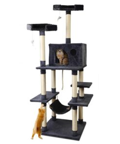 Cat Tree 184cm Tower Scratching Post Scratcher Wood Trees Condo Bed House