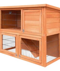 Chicken Coop Rabbit Hutch 88cm x 40cm x 76cm Large Chicken Coop House Run Wooden Cage Outdoor