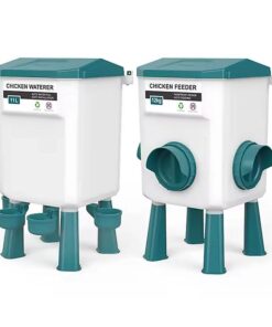 Chicken Feeder Water Food Treadle Poultry Feeding 12KG Large Capacity 11L