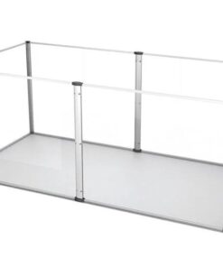 Clear Acrylic Dog Playpen 124x63x40CM, 6 Panels Cage