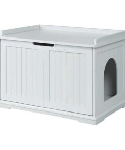 Cleo Cat Litter Cabinet, White