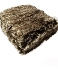 Dale Animal Faux Fur Throw Rug 127 x 152 cm Wild Cat