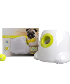 Dog Ball Launcher Thrower Automatic Tennis Fetch Throwing Machine 3 Balls