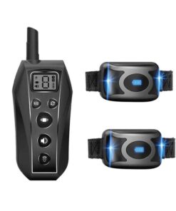 Dog Bark Collar - 2x 600m Range Receivers Vibration IPX7 Waterproof Training Aid