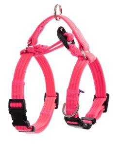 Dog Double-Lined Straps Harness Adjustable L NEON CAROL-PINK