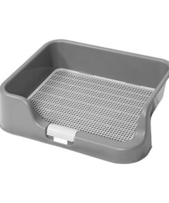 Dog Pet Potty Tray Training Toilet Raised Walls T1 GREY