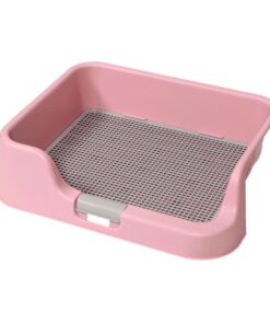 Dog Pet Potty Tray Training Toilet Raised Walls T1 PINK