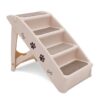 Furtastic Foldable Pet Stairs In White - 50cm Dog Ladder Cat Ramp