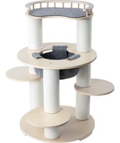 HONEYPOTCAT Harmony Wood Cat Tower - 123cm