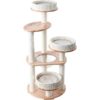 HONEYPOTCAT MZ Simple Joy Wood Cat Tower - Triple Charm 131cm