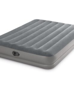 INTEX Queen Dura-Beam Standard Prestige Air Mattress 12" Queen w/ Built-In USB Electric Pump 64114