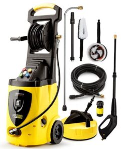 Jet-USA RX550 Electric High Pressure Washer 3500PSI Ultimate Pack, 5 Nozzles, Spin & Wheel Brush, Deck Cleaner, Turbo Head, Angled Lance, 30M Hose Reach