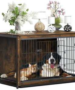 Large Wooden Dog Crate Kennel End Table Nightstand 100x59x74cm