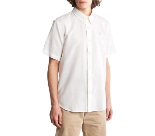 Linen Short Sleeve Shirt White