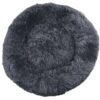 Medium Calming Plush Cat Dog Bed Fluffy Bedding Grey