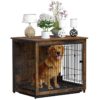 Medium Wooden Dog Crate Kennel 80.5x59x70cm End Table Nightstand
