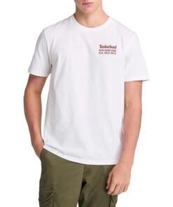 Men's Back Slogan Sleeve T-Shirt White