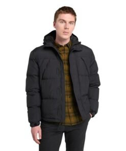 Men's Durable Water-Repellent Puffer Jacket Black