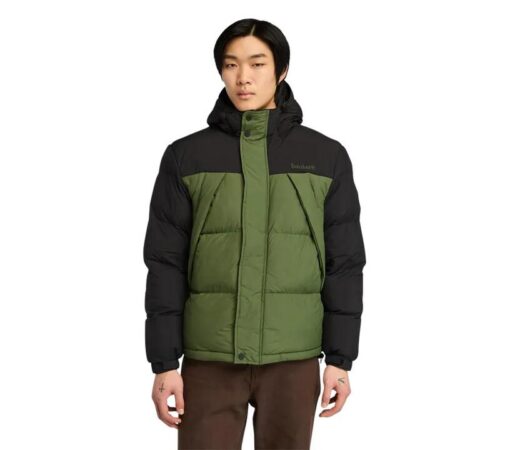 Men's Durable Water-Repellent Puffer Jacket Green