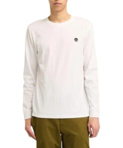 Men's Oyster River Chest Logo Long-Sleeve T-Shirt White