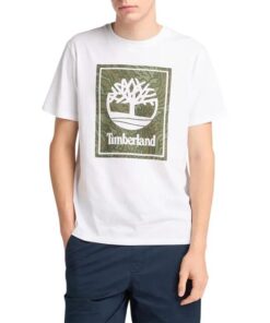 Men's Stack Logo Camo Short-Sleeve T-Shirt White