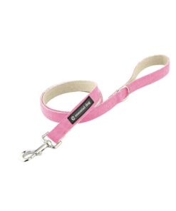 Natural Hemp & Cotton Dog Lead Leash (Pretty Pink) EXTRA SMALL