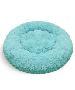 Pawfriends Pet Dog Bedding Warm Plush Round Comfortable Nest Comfy Sleep kennel Green 120cm