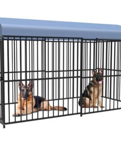 Pawhub Heavy Duty Dog Cage Black Metal Kennel Indoor Outdoor 3M