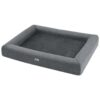Pet Bed Dog Cat Large Calming Soft Sofa Cushion Egg Crate Washable Grey