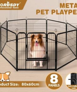 Pet Dog Playpen Puppy Exercise Cage Enclosure Fence Metal Outdoor 8 Panel