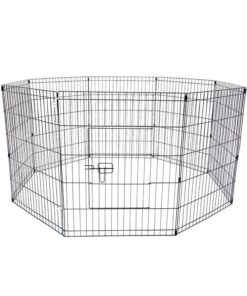 Pet Playpen Foldable Dog Cage 8 Panel 24in