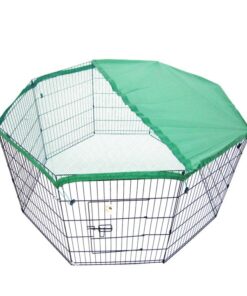 Pet Playpen Foldable Dog Cage 8 Panel 30in with Cover