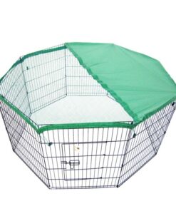 Pet Playpen Foldable Dog Cage 8 Panel 36in with Cover