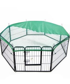 Pet Playpen Heavy Duty Foldable Dog Cage 8 Panel 31in with Cover