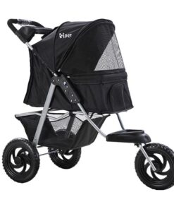 Pet Stroller Dog Carrier Foldable Pram Large Black