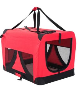 Portable Soft Dog Cage Crate Carrier XL RED
