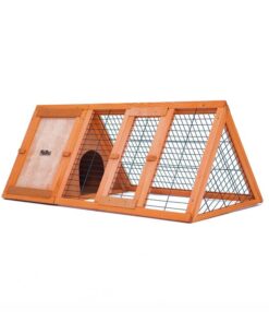 Rabbit Hutch Chicken Coop 118 x 50 x 45cm Triangle Cage Run Ester